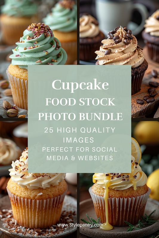 25 Cupcake Stock Photos – AI-Generated, High-Resolution desert/baking Images for Social Media, TikTok, Pinterest & Blogging