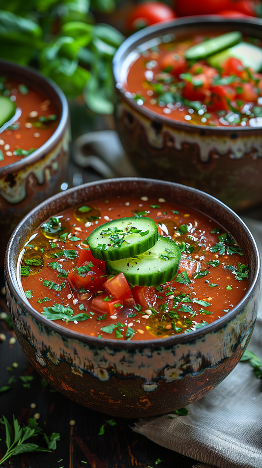 Tomato Gazpacho stock photos for creators