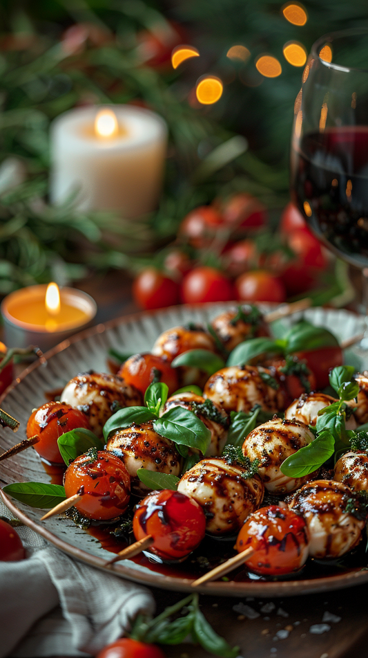 Caprese skewers stock photos image for social media
