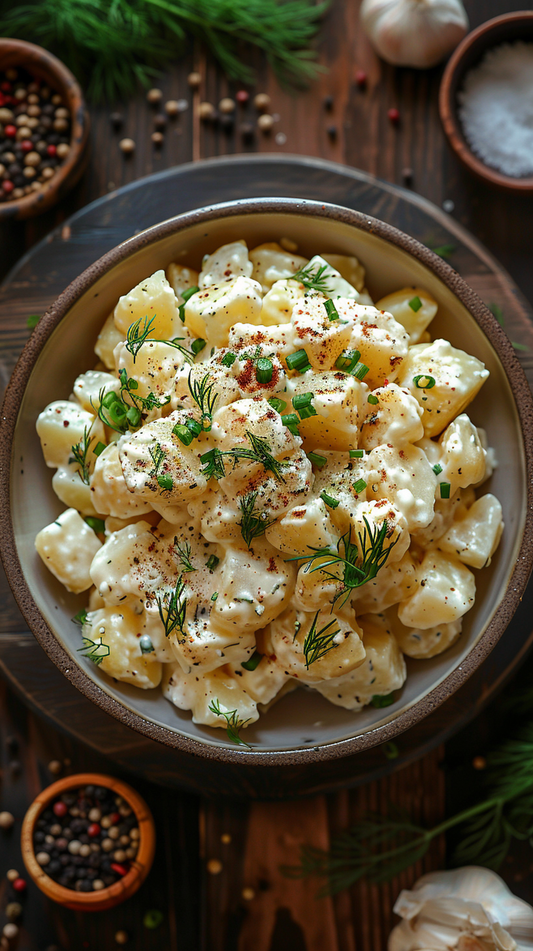 Creamy potato salad stock photos for creators